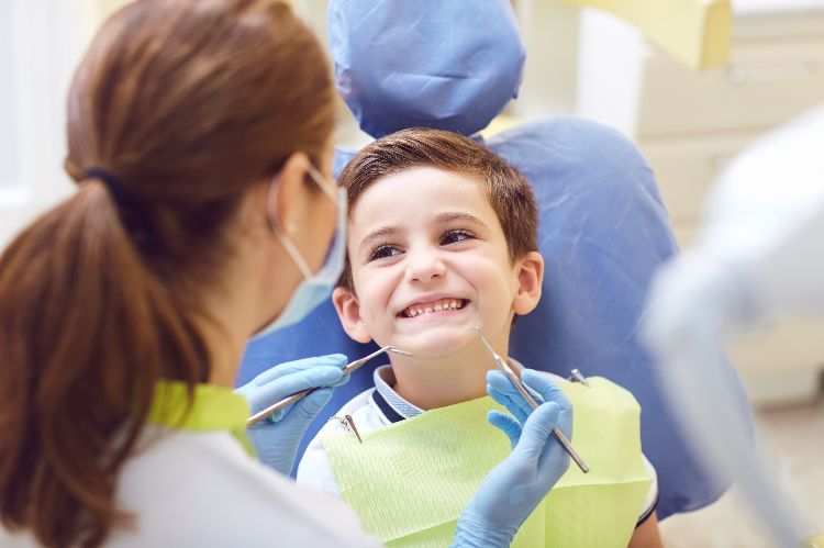 Smiling Patient during dental checkup